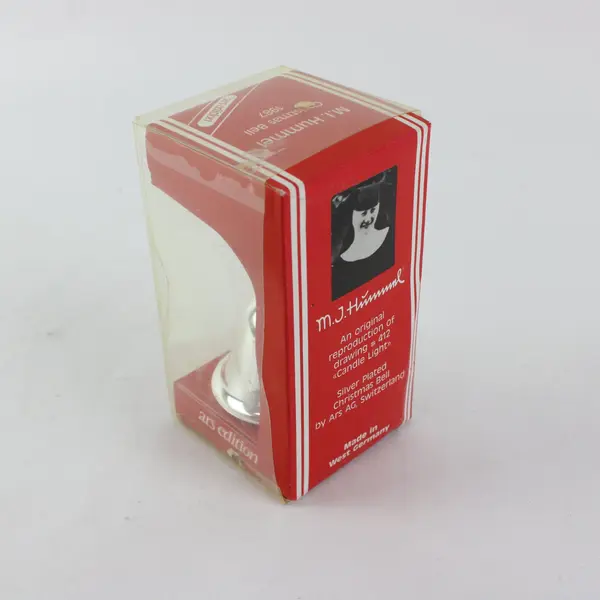 M.J. Hummel 1987 Candle Light Drawing #412 Christmas Bell Silver-Plated LE