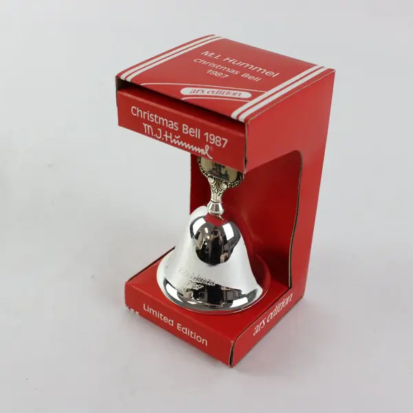 M.J. Hummel 1987 Candle Light Drawing #412 Christmas Bell Silver-Plated LE