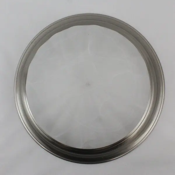 14 in Brushed Nickel Flush Mount Frosted Glass Ceiling Light 