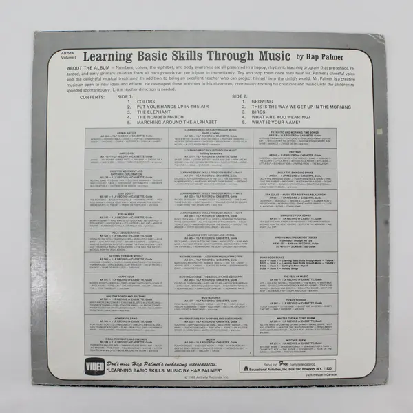 Learning Basic Skills Through Music Volume 1 12" Vinyl Record