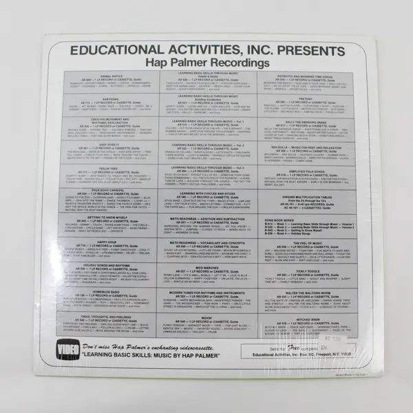 Hap Palmer Holiday Songs & Rhythms Sealed  with tear 12" Vinyl Record