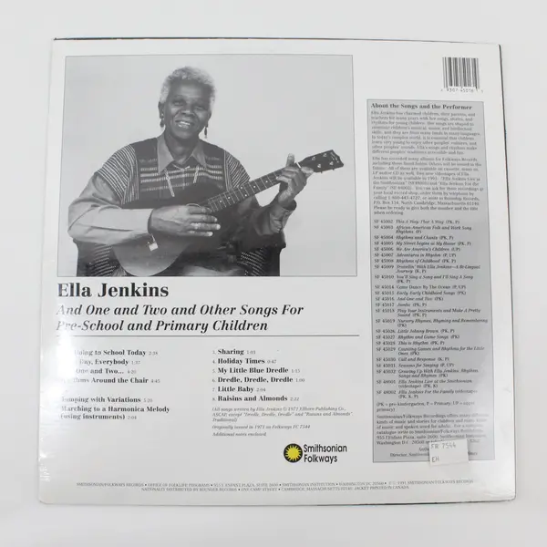 Smithsonian Folkways Ella Jenkins And One and Two Sealed 12" LP SF 45016