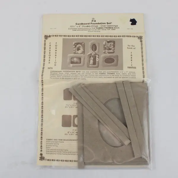 Vintage Home Arts F-8 Cardboard Foundation Set Fabric Frames