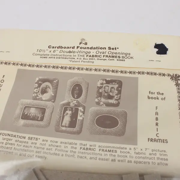 Vintage Home Arts F-8 Cardboard Foundation Set Fabric Frames