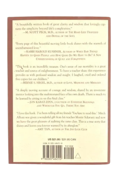 Tuesdays With Morrie Mitch Albom Hardcover 1997 Doubleday Book 1st Edition