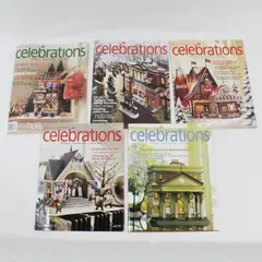 Lot of 5 Dept 56 Celebrations Magazines Crafts 2002-2006 Good Condition