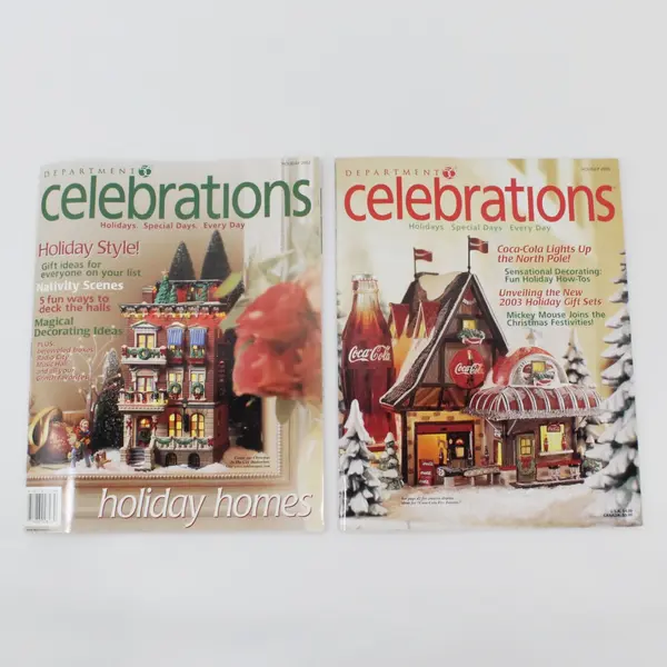 Lot of 5 Dept 56 Celebrations Magazines Crafts 2002-2006 Good Condition