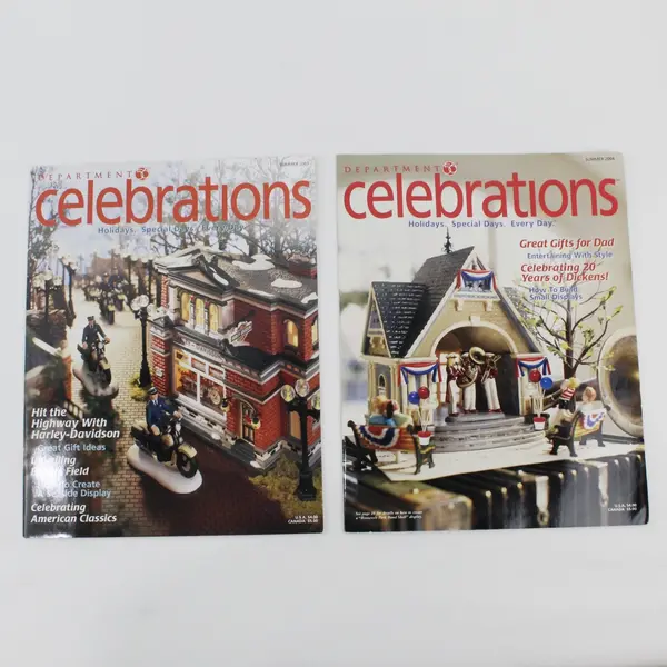 Lot of 5 Dept 56 Celebrations Magazines Crafts 2002-2006 Good Condition