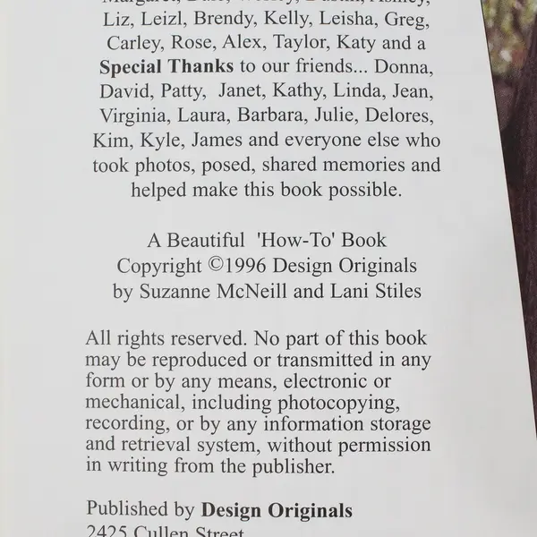 VTG Family Memories Photos Albums Journals Suzanne McNeill Lani Stiles 1996 PB