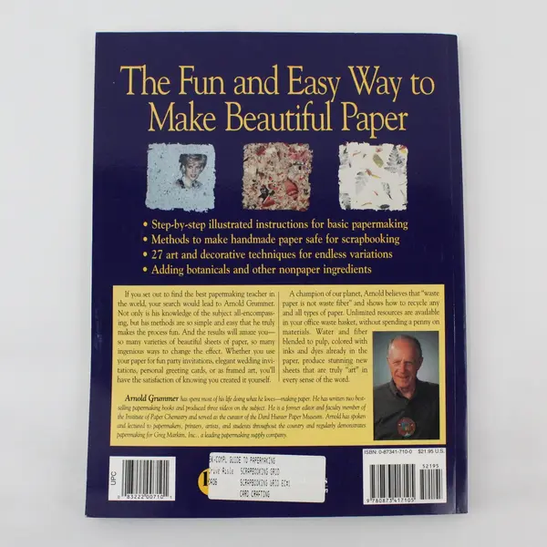 VTG Complete Guide to Easy Papermaking by Arnold Grummer 1999 Paperback