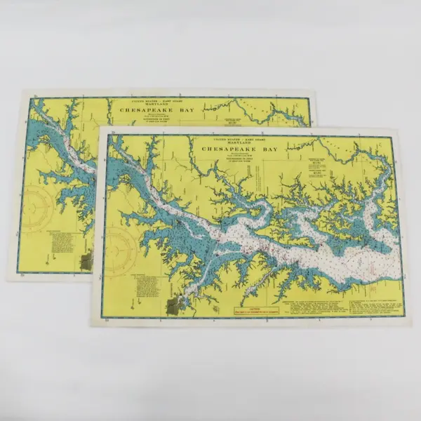Camco Set of 2 Vintage Chesapeake Bay Nautical Signals Laminated Placemats