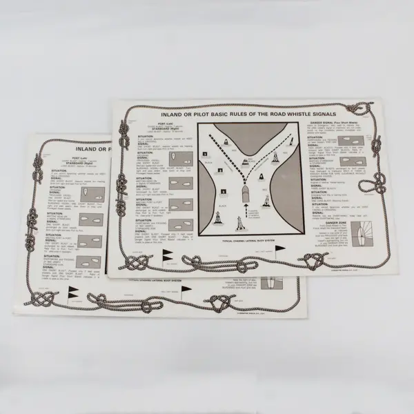 Camco Set of 2 Vintage Chesapeake Bay Nautical Signals Laminated Placemats