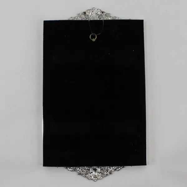 Ornate Silver-Colored Photo Frame with hanging attachment, 5.8"x8.8" 