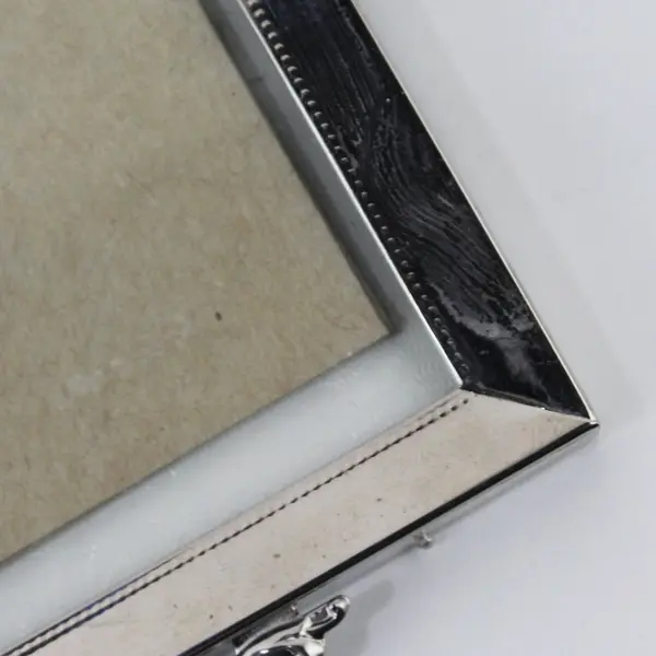 Ornate Silver-Colored Photo Frame with hanging attachment, 5.8"x8.8" 