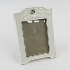 25th Wedding Anniversary White Porcelain Desktop Photo Frame Roman, Inc. 1997