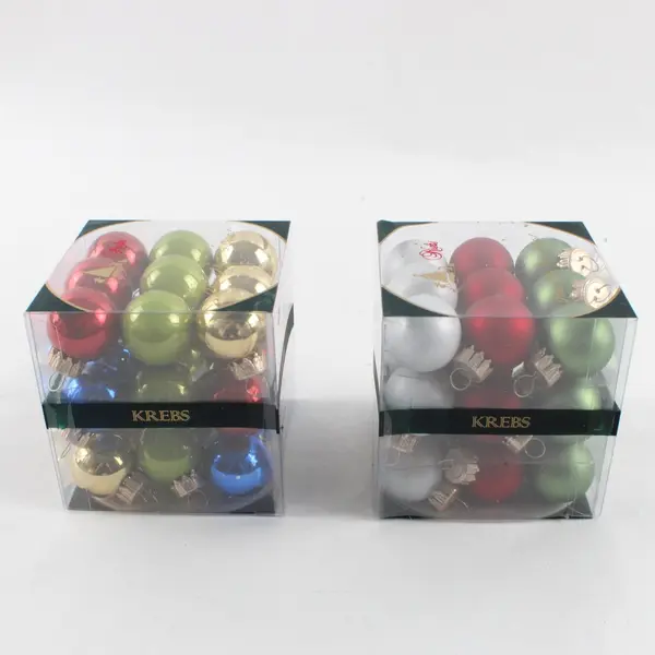 Lot of 2 Krebs Small Ornament Sets, 27 Count Each, Holiday Decor
