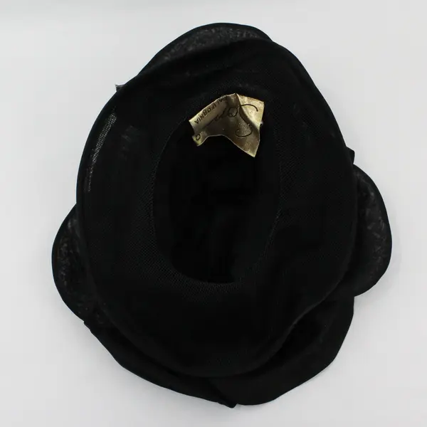 Sonni California Black Mesh And Fabric Halloween Hat With Spiders Bow With Eyes
