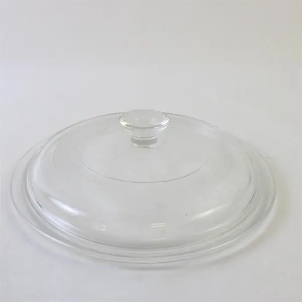 Vintage PYREX Clear Glass Lid Round Ribbed Replacement G-1-C A