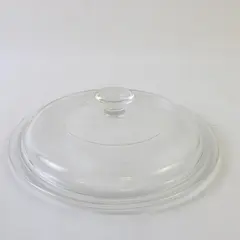Vintage PYREX Clear Glass Lid Round Ribbed Replacement G-1-C A