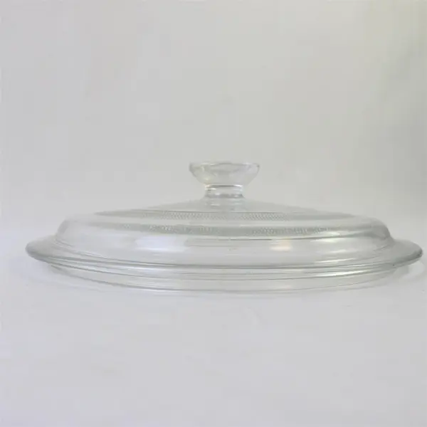 Vintage PYREX Clear Glass Lid Round Ribbed Replacement G-1-C A
