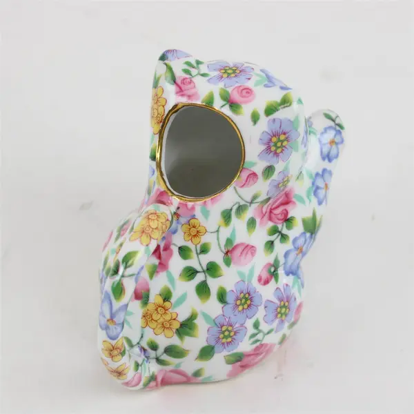 Vintage Two's Company Michelle Floral Chintz Cat-Shaped Porcelain Creamer