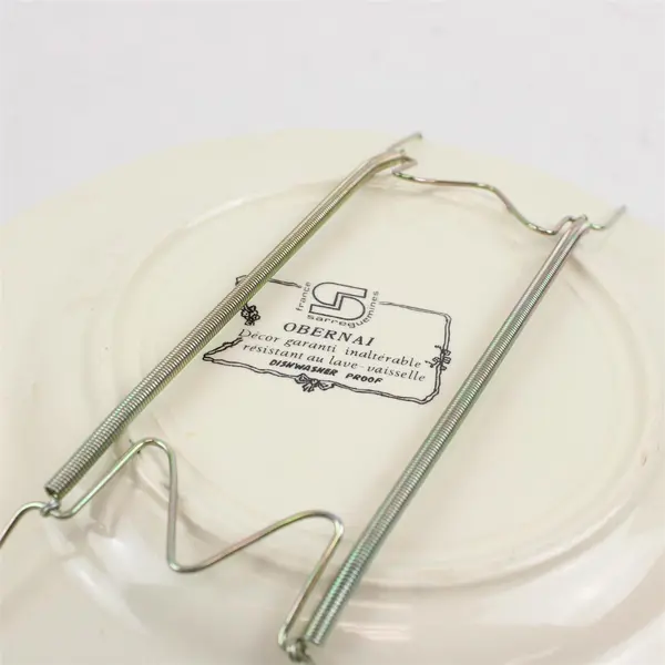 Vintage Sarreguemines Obernai Salad Plate Girl with Goose 8.25" France