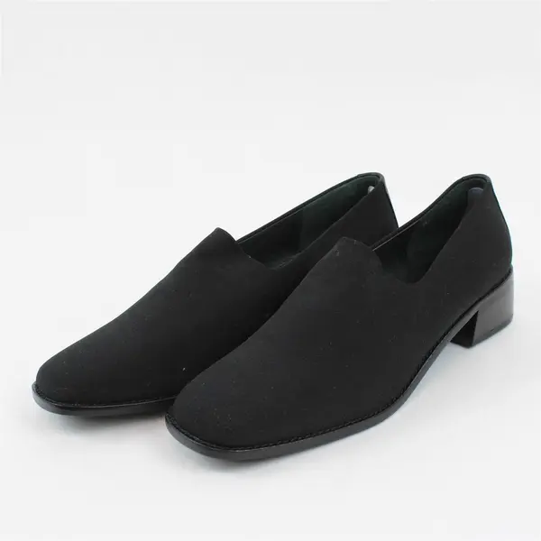 Donald J Pliner Solid Black Color Slip On 1.5" Heel Pumps Shoes Womens Size 8.5M