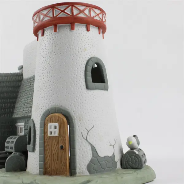 PartyLite Stoney Harbor Lighthouse Ceramic Tea Light Holder Coastal Decor