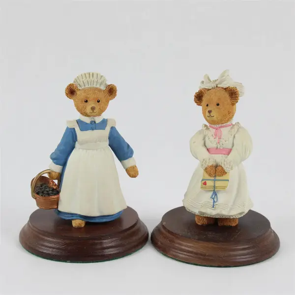 Lot of 2 Carol Lawson  Dept 56 Upstairs Downstairs Bears Polly Kitty Bosworth