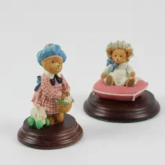 Lot of 2 Upstairs Downstairs Bears Collectible Figurines Betsy & Arthur