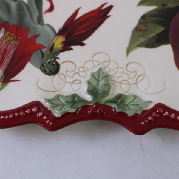 Grasslands Road Amaryllis Pear Tree Square Serving Decor Plate 8in