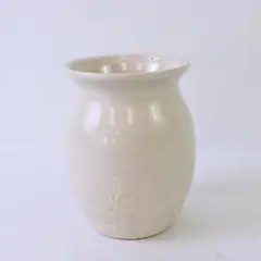 Lenox Ivory Porcelain Vase Embossed Floral Motif 5.5" Tall