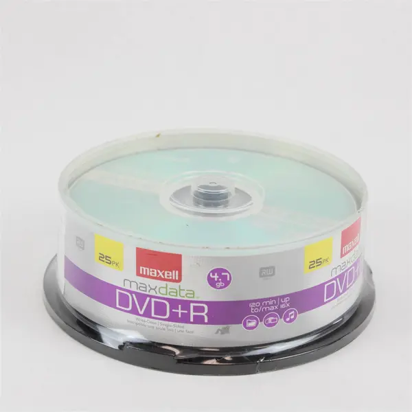Maxell Maxdata DVD+R 4.7GB 25 Pack Sealed Spindle Blank Discs