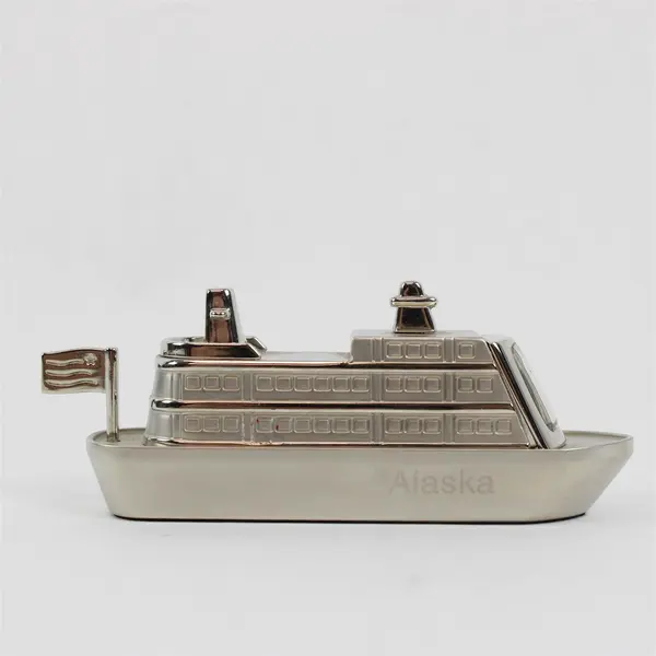 Vintage Alaska Cruise Ship Desk Clock Paperweight Does Not Work