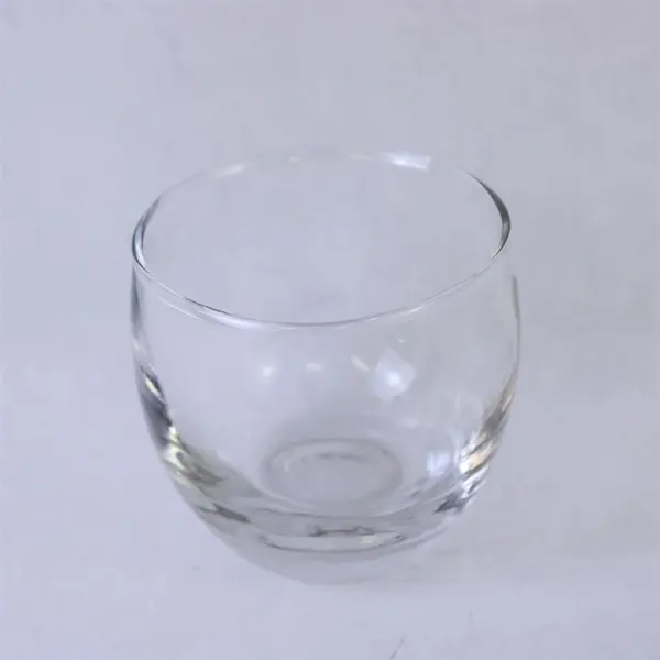 Set of 4 Barrel Shaped Glass Tumblers Drinking Glasses