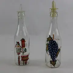 Lot of 2 Kathy Hatch Collection Oil & Vinegar Cruets
