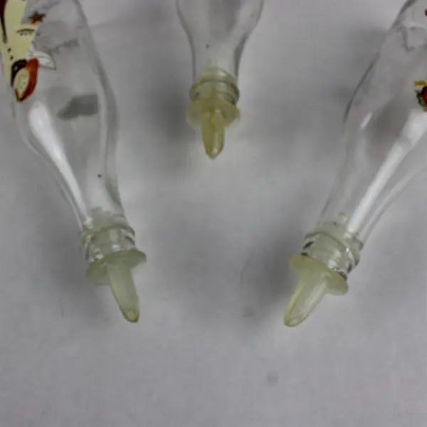 Lot of 3 Kathy Hatch Christmas Oil & Vinegar Cruets Tree Angel Birdhouse
