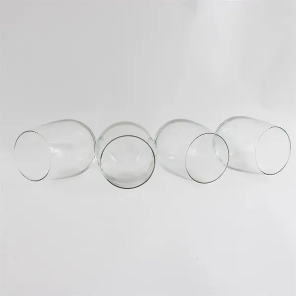Set of 4 Stemless Wine Glasses Clear Pre-Owned