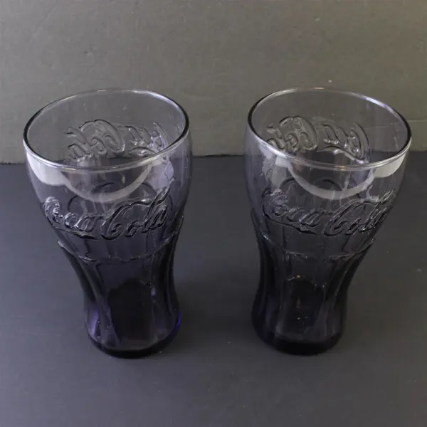 Vintage Coca-Cola Amethyst Purple 16 oz Glasses Set of 2