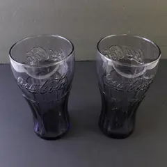 Vintage Coca-Cola Amethyst Purple 16 oz Glasses Set of 2