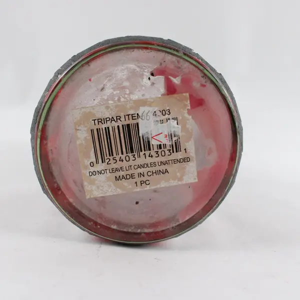 Tripar Red Mosaic Stained Glass Mirrored Tile Cylinder Candle Holder Vase