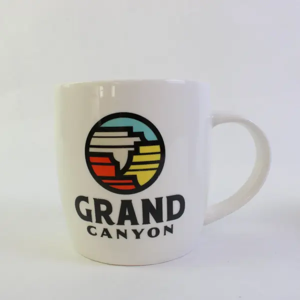 Lot of 2 Ceramic Coffee Mugs Chicago Grand Canyon Blue White
