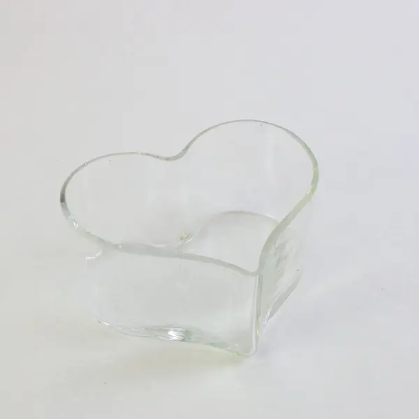 Vintage Clear Glass Heart Shaped Candy Dish