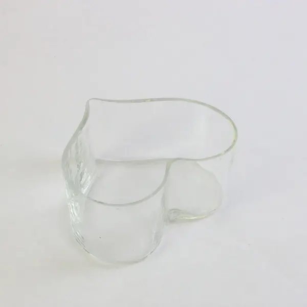 Vintage Clear Glass Heart Shaped Candy Dish