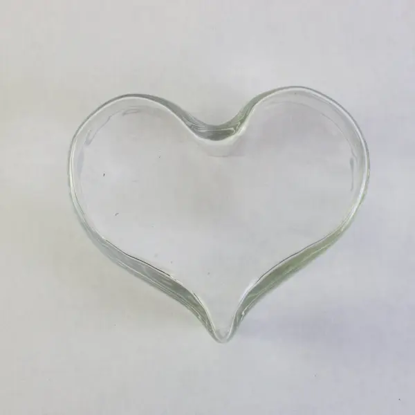 Vintage Clear Glass Heart Shaped Candy Dish