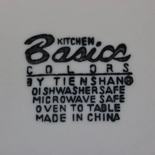 Kitchen Basics Colors By Tienshang Cobalt Green Stripe 10.5in Dinner Plate