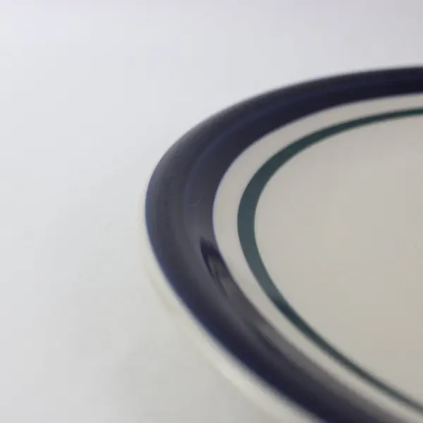 Kitchen Basics Colors By Tienshang Cobalt Green Stripe 10.5in Dinner Plate