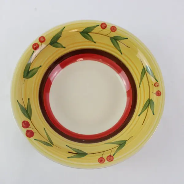 Royal Norfolk Stoneware Bowl Berry Cherry Leaf Multicolor