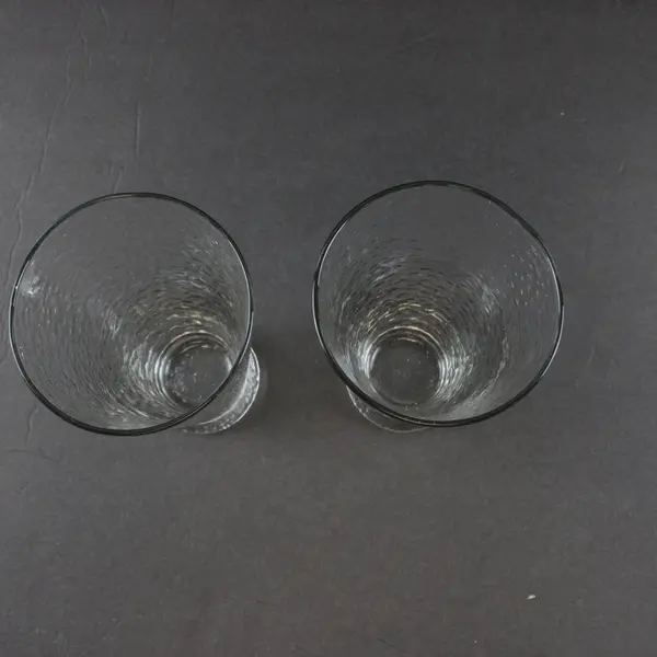 Set of 2 Southern Living Sippers Hammered Texture Glass Tumblers 22 oz