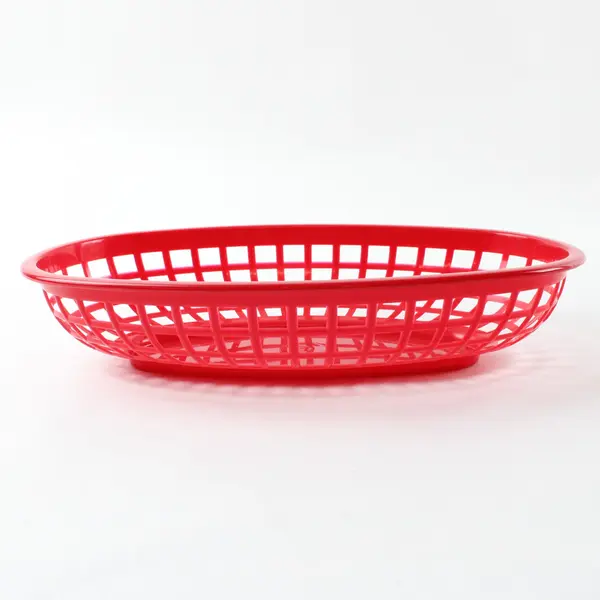 Lot of 12 Red Plastic Fast Food Serving Baskets Restaurant Supply